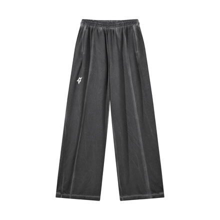 VINTAGE WASH WIDE LEG MESH SWEATPANTS