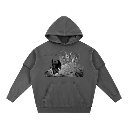 DOUBLE-LAYERED HOODIE