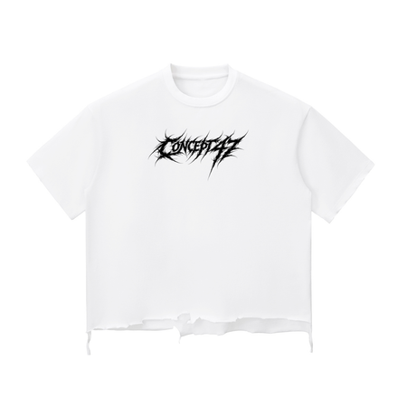 SNOW WASH RAW-HEM BOXY T-SHIRT