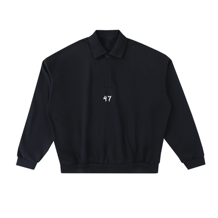 HEAVYWEIGHT FLEECE POLO SWEATSHIRT